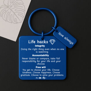 Integrity , accountability , free will - blue